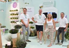 The team of Addenda. Besides their products for this season, they were also presentig their Addenda Media Library, with which they provide growers with all necessary POS material. From left to right: Ewoud Meeuwissen, Katarina Bresser, Peter Bresser and Jerrie van Leeuwen. 